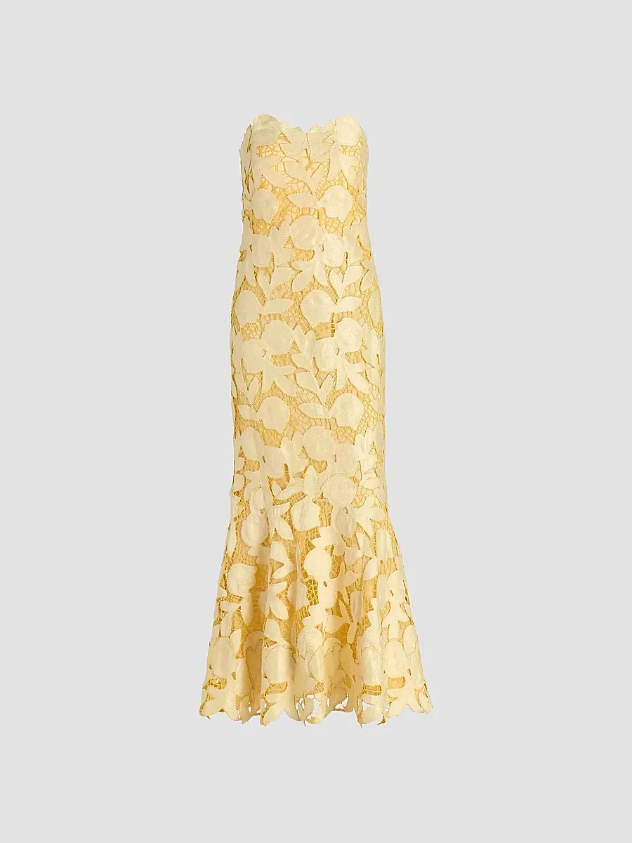 Valletta Strapless Midi-Dress by SIMKHAI