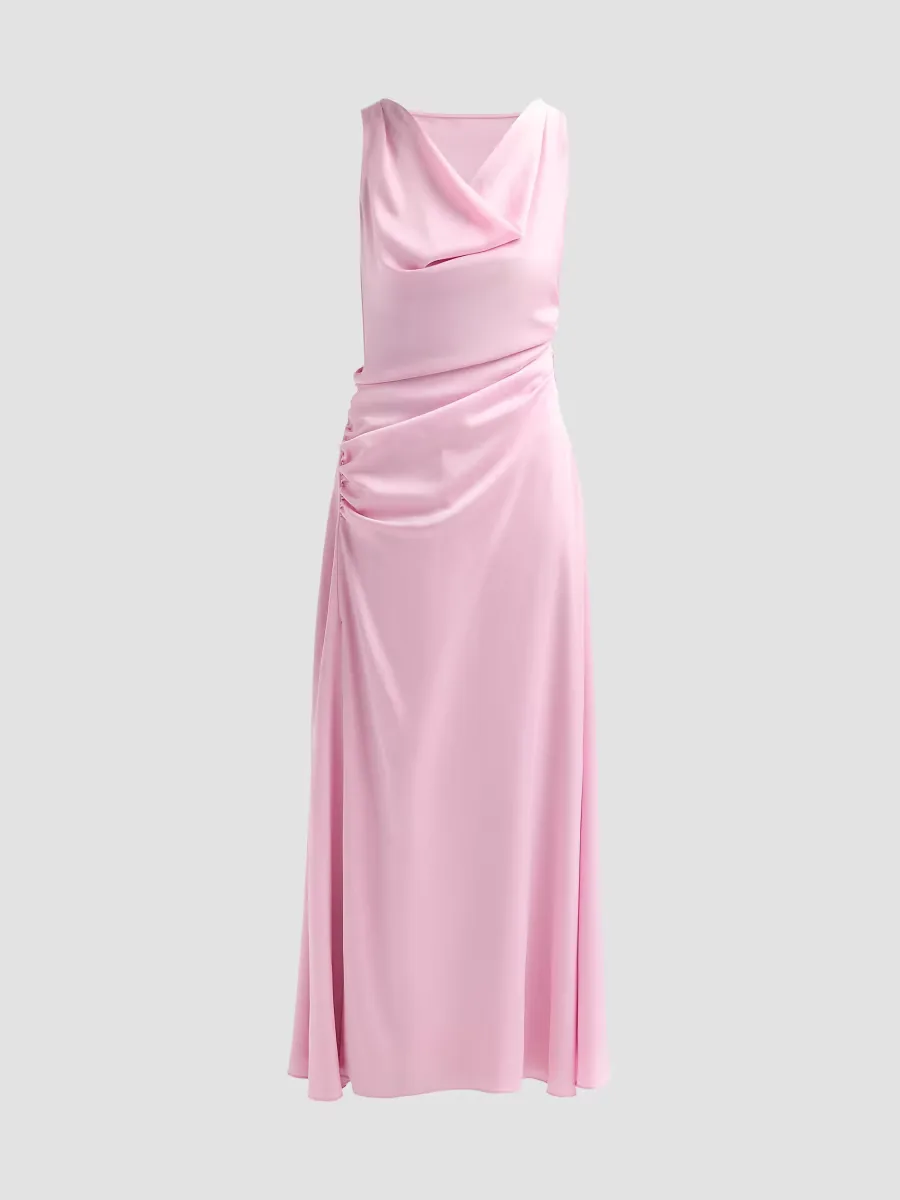 Elinne Ruched Satin Gown by SIMKHAI