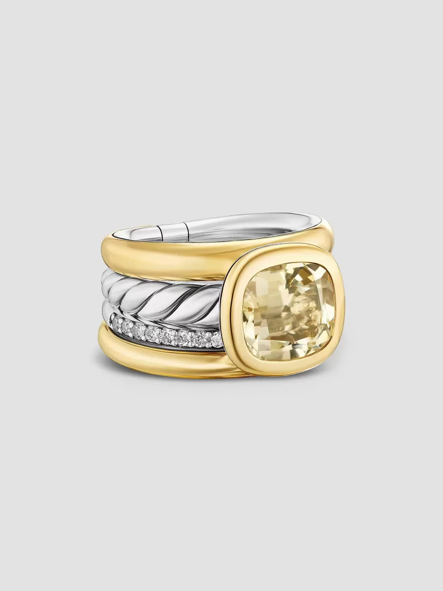 DY Mercer Four Row Stone Ring in Sterling Silver by David Yurman