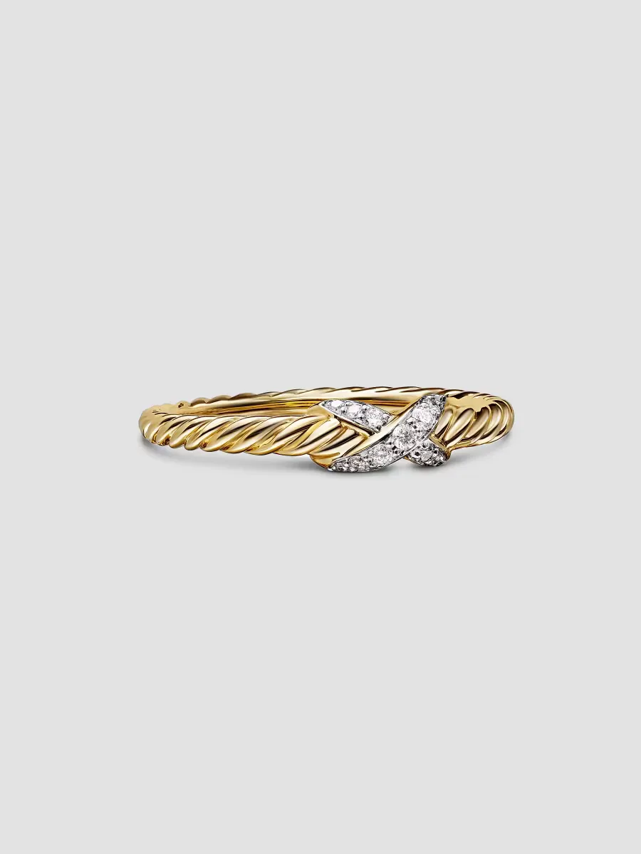 Petite x Ring in 18K Yellow Gold by David Yurman