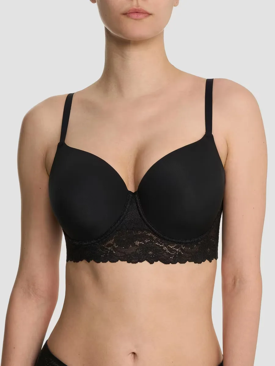 Heavenly Full Coverage Longline Lace T-Shirt Bra by Natori