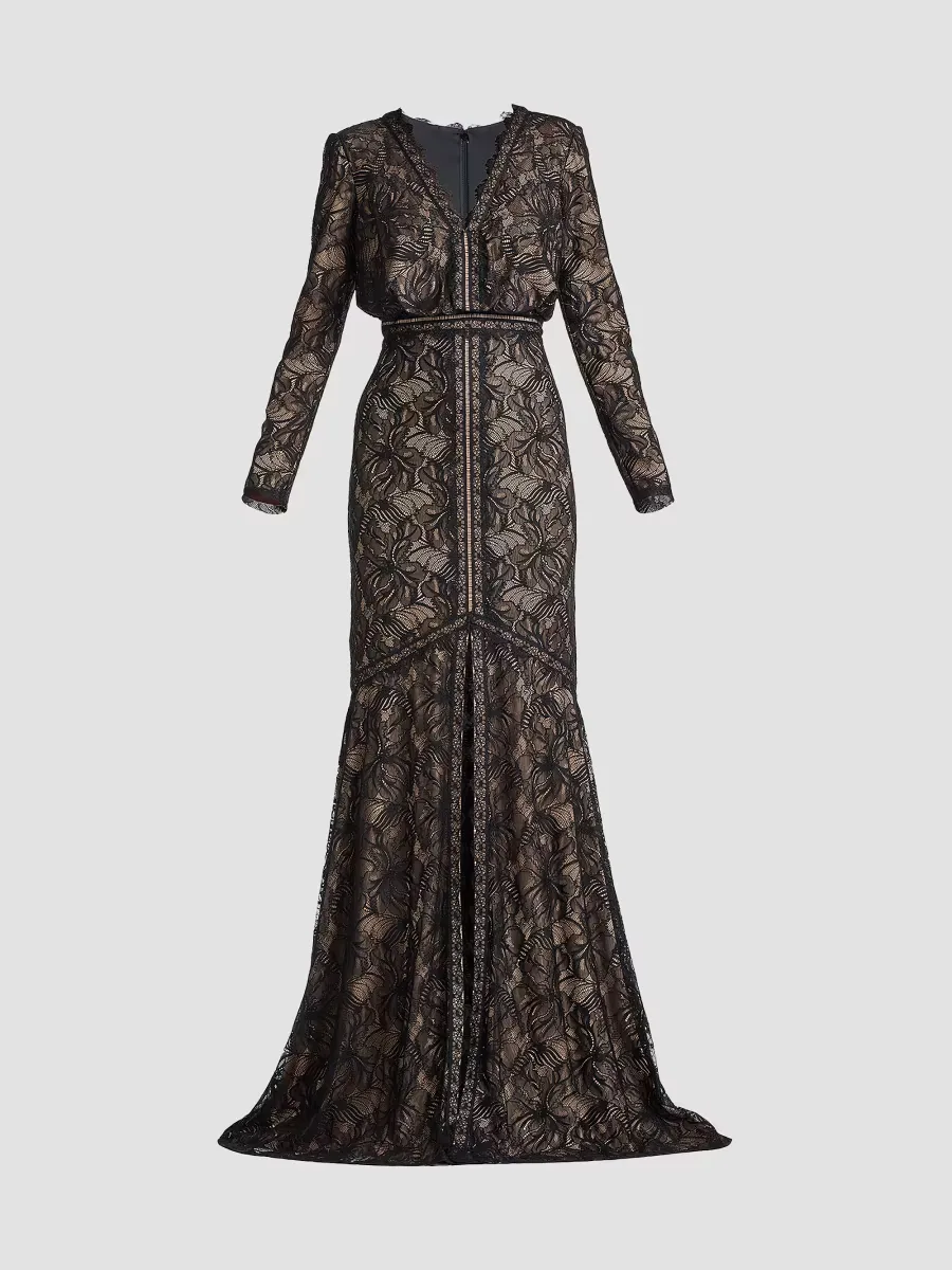 Floral Lace Gown by Tadashi