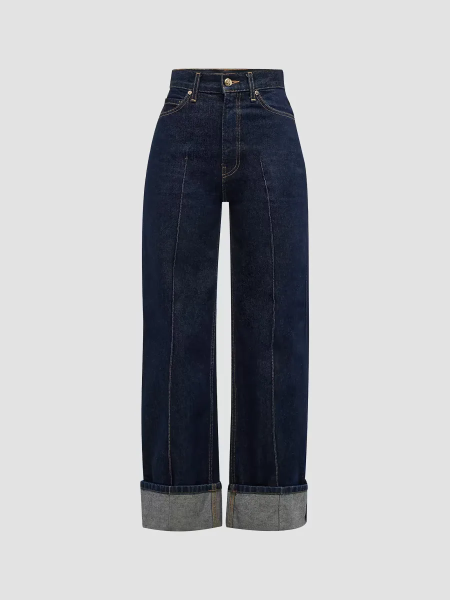 Genevieve High-Rise Wide-Leg Jeans