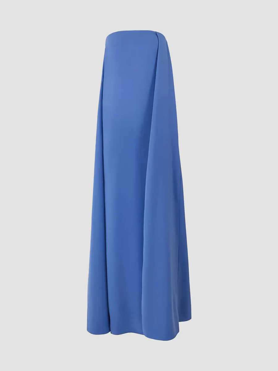 Draped-Front Strapless Column Gown by Carolina Herrera