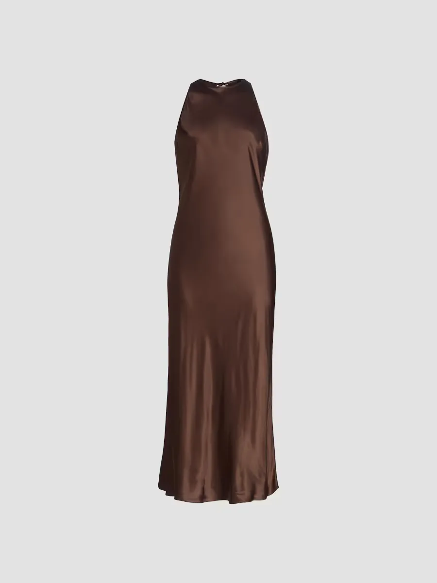 Solene Satin Sleeveless Midi-Dress by Rails