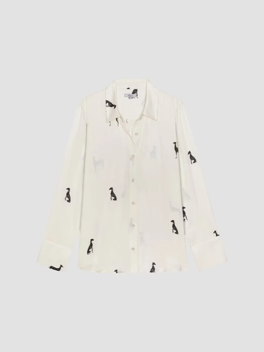 Saige Dog-Print Shirt by Rails