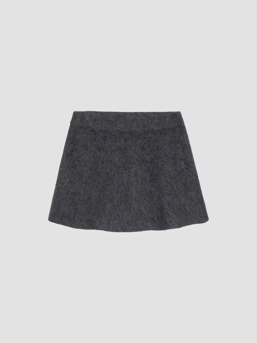 Gayle Wool-Cashmere A-Line Mini Skirt