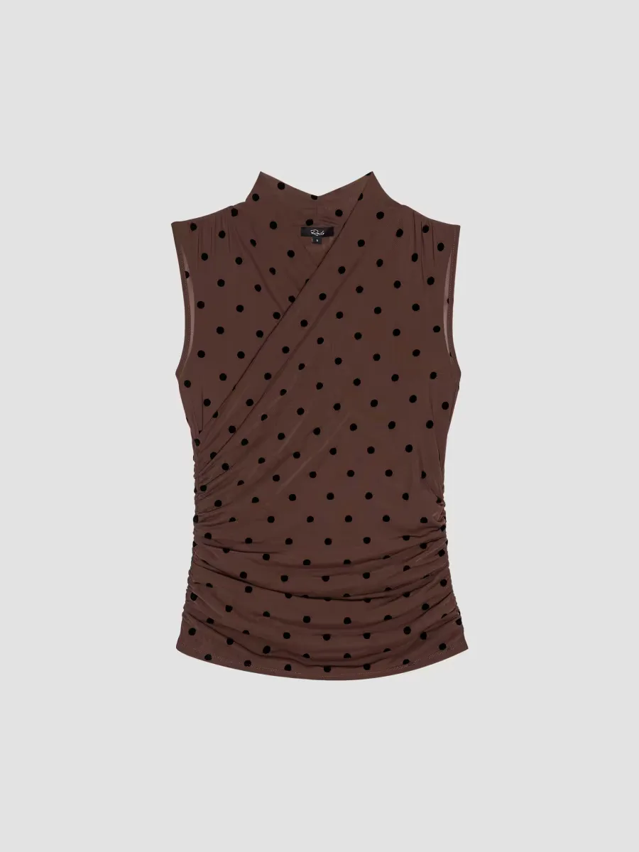 Lauris Polka Dot Ruched Top by Rails