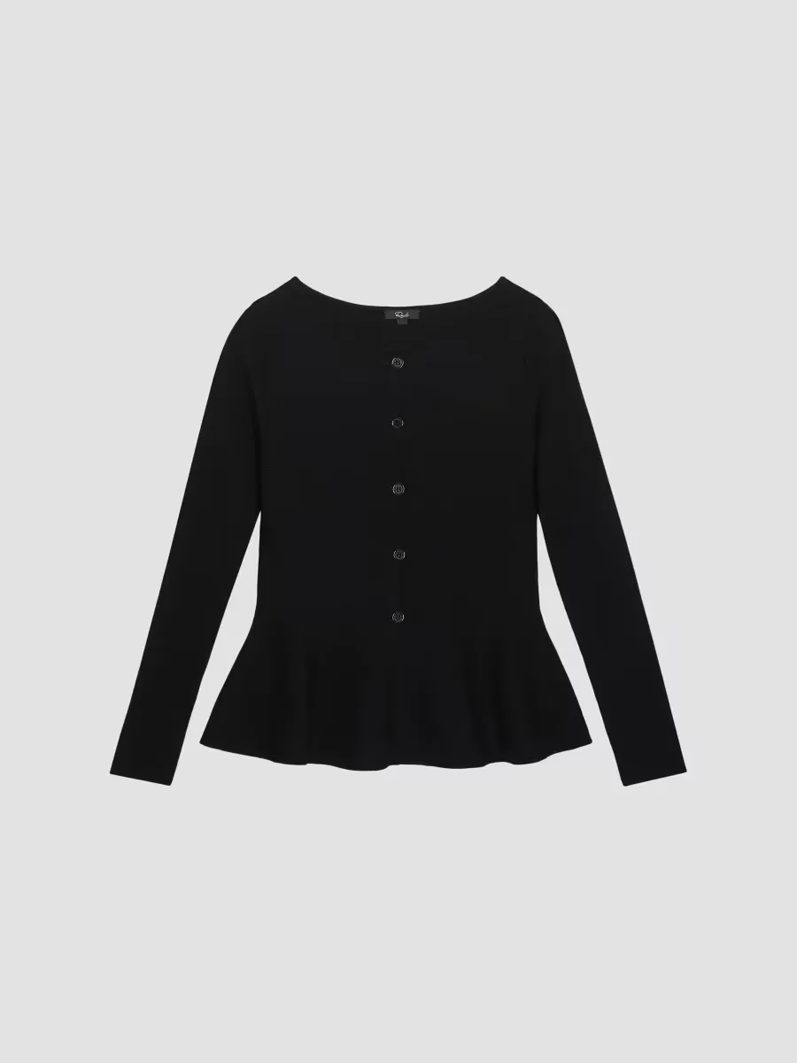 Diane Peplum-Hem Sweater by Rails