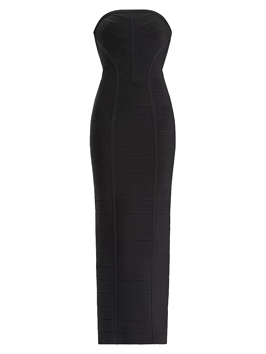 Icon Strapless Bandage Gown by Herv Lger