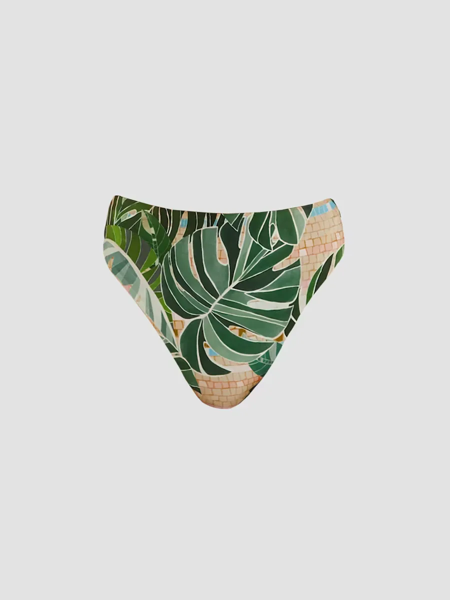 Mosaic High-Waisted Bikini Bottom by FARM Rio