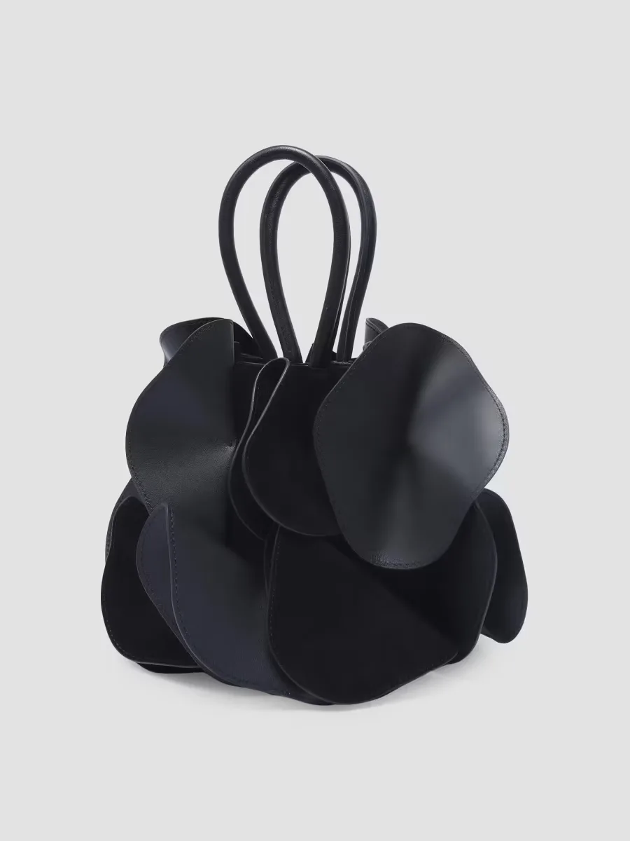 Leather Flower Top Handle Bag by FARM Rio