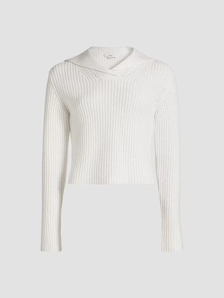 Ribbed Sailor Collar Sweater by Vince
