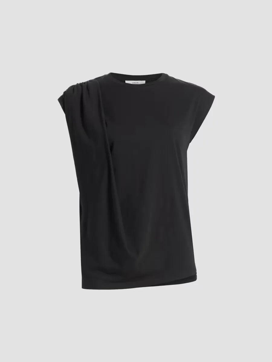 Draped Cotton Top