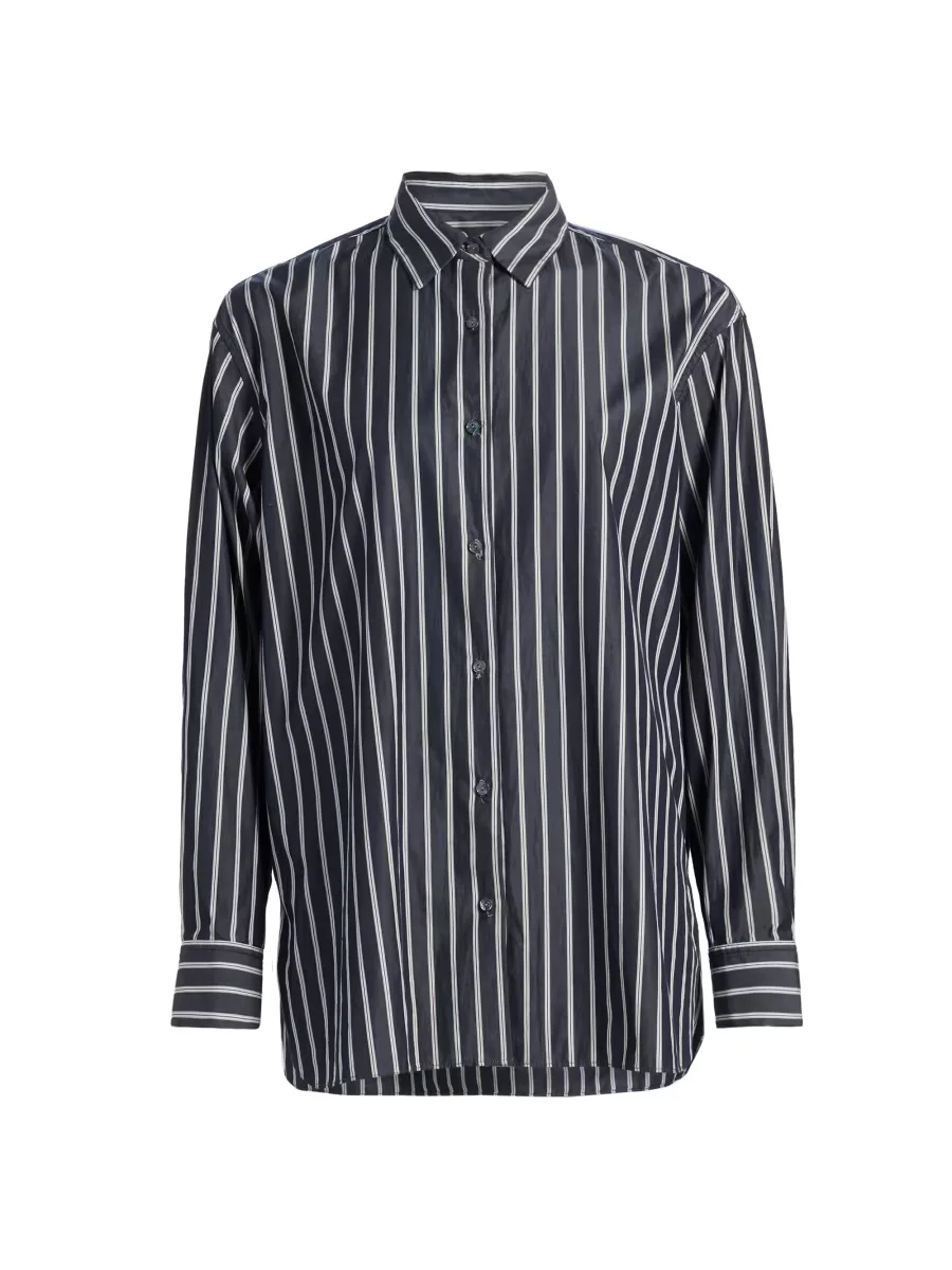 Yorke Stripe Cotton Shirt by Nili Lotan