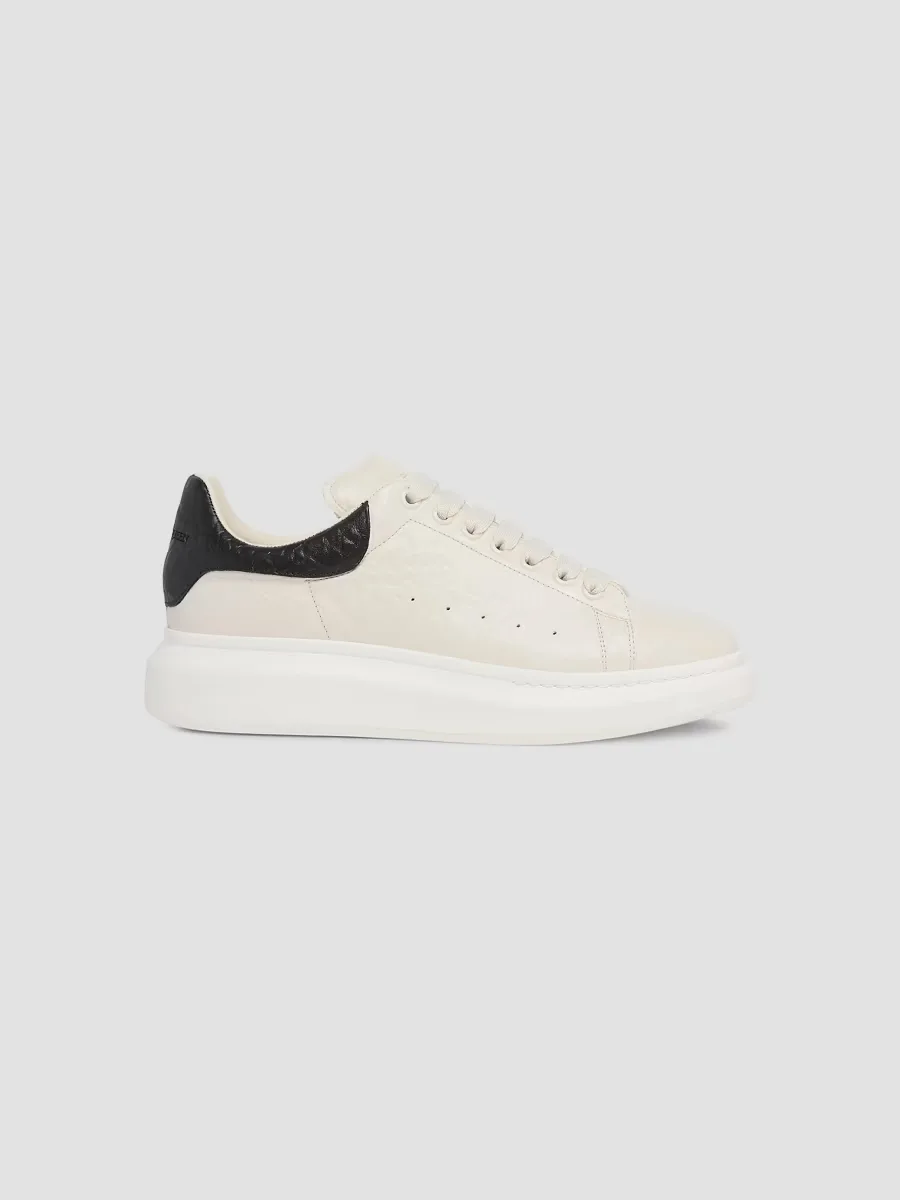 Oversized Grainy Leather Low-Top Sneakers by McQueen