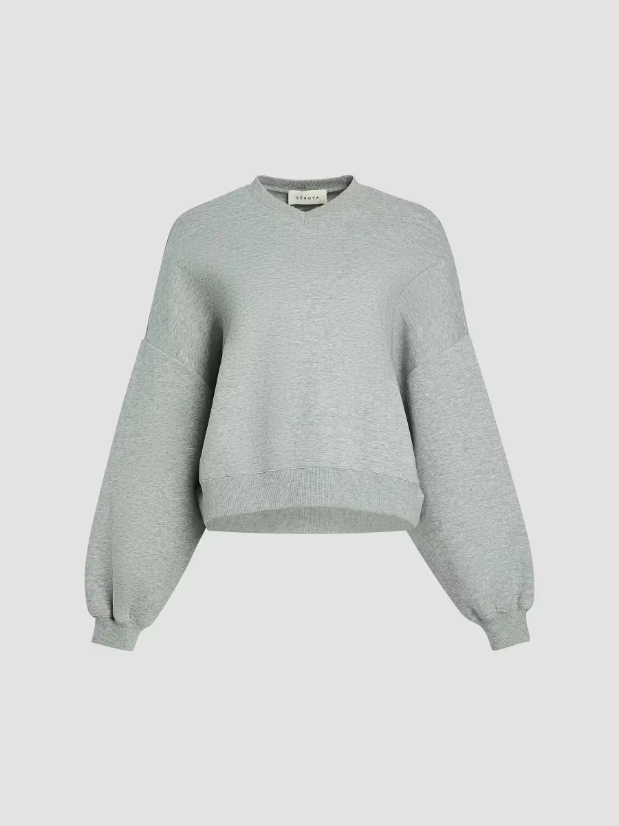 Taley Drop Shoulder Cotton-Blend Sweatshirt by SEROYA