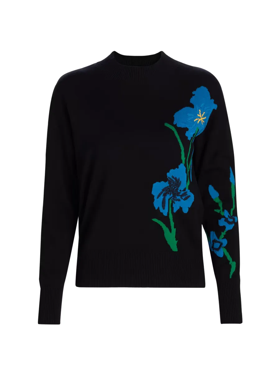The Flora Bloom Mock Turtleneck Sweater by Elie Tahari