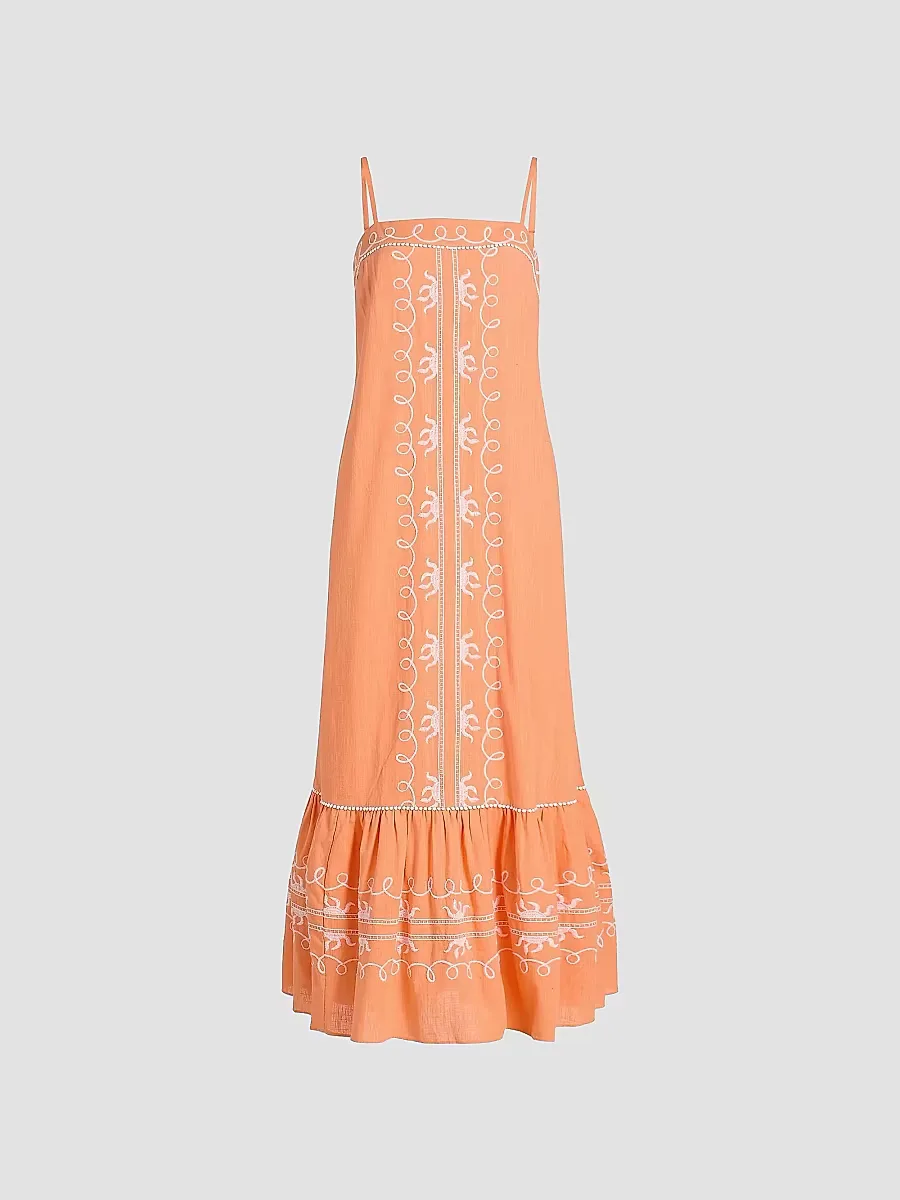 Rozalie Embroidered Cotton Maxi Dress