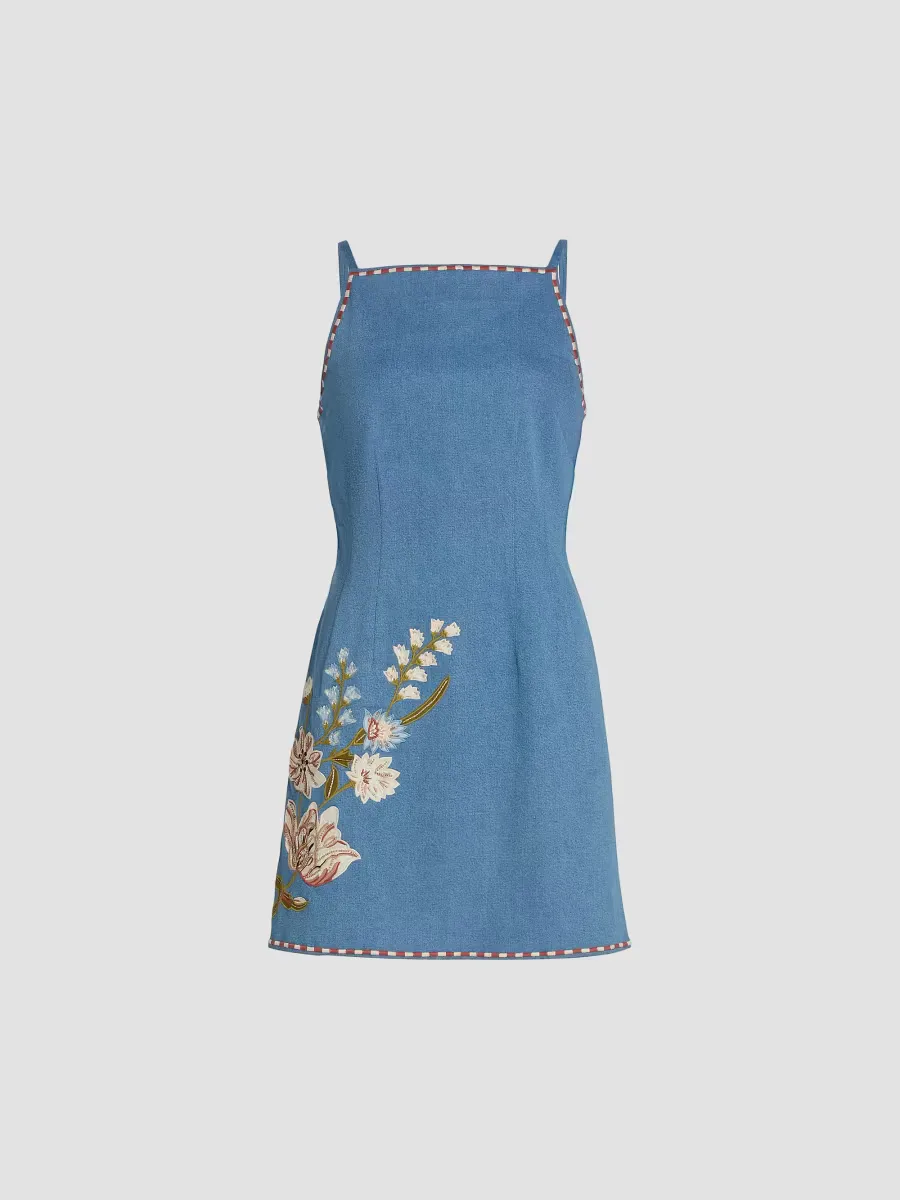 Veronica Beard Chester Floral Embroidered Minidress by Veronica Beard