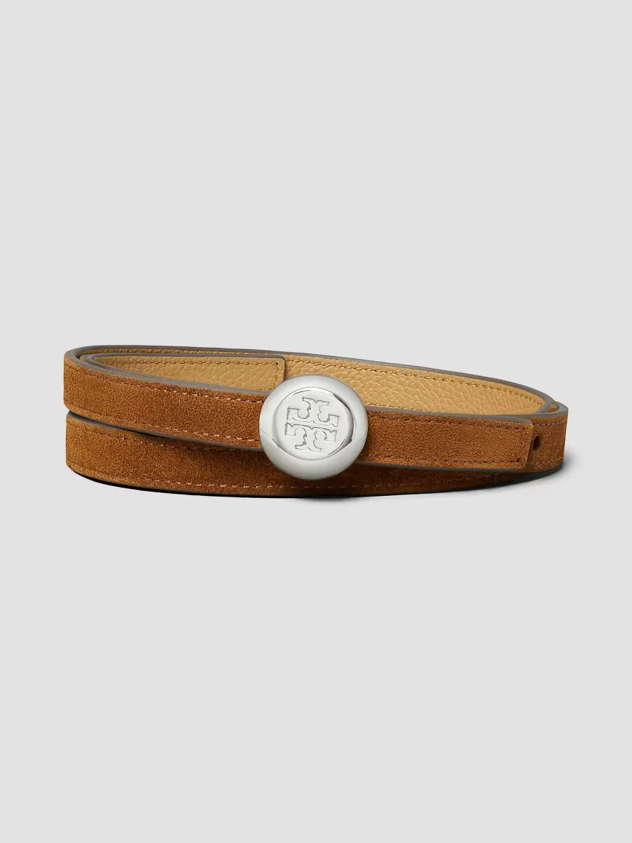 Romy Reversible Suede Belt by Tory Burch
