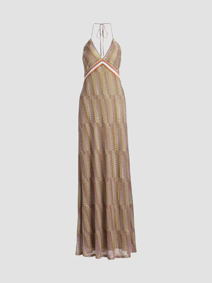 Rosalind Metallic Weave Maxi Dress