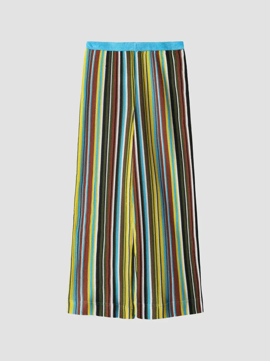 Ali Striped Wide-Leg Pants by STAUD