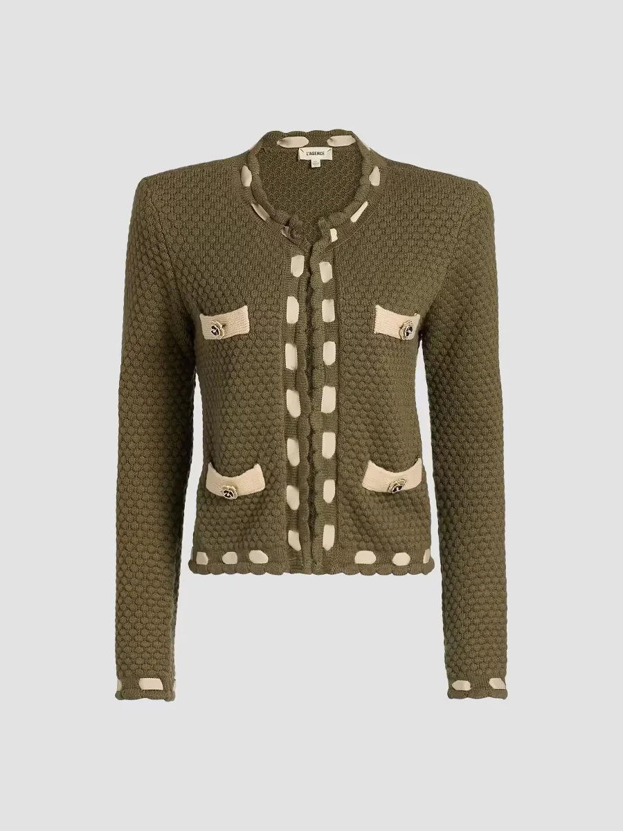 Astor Cotton-Blend Crewneck Cardigan