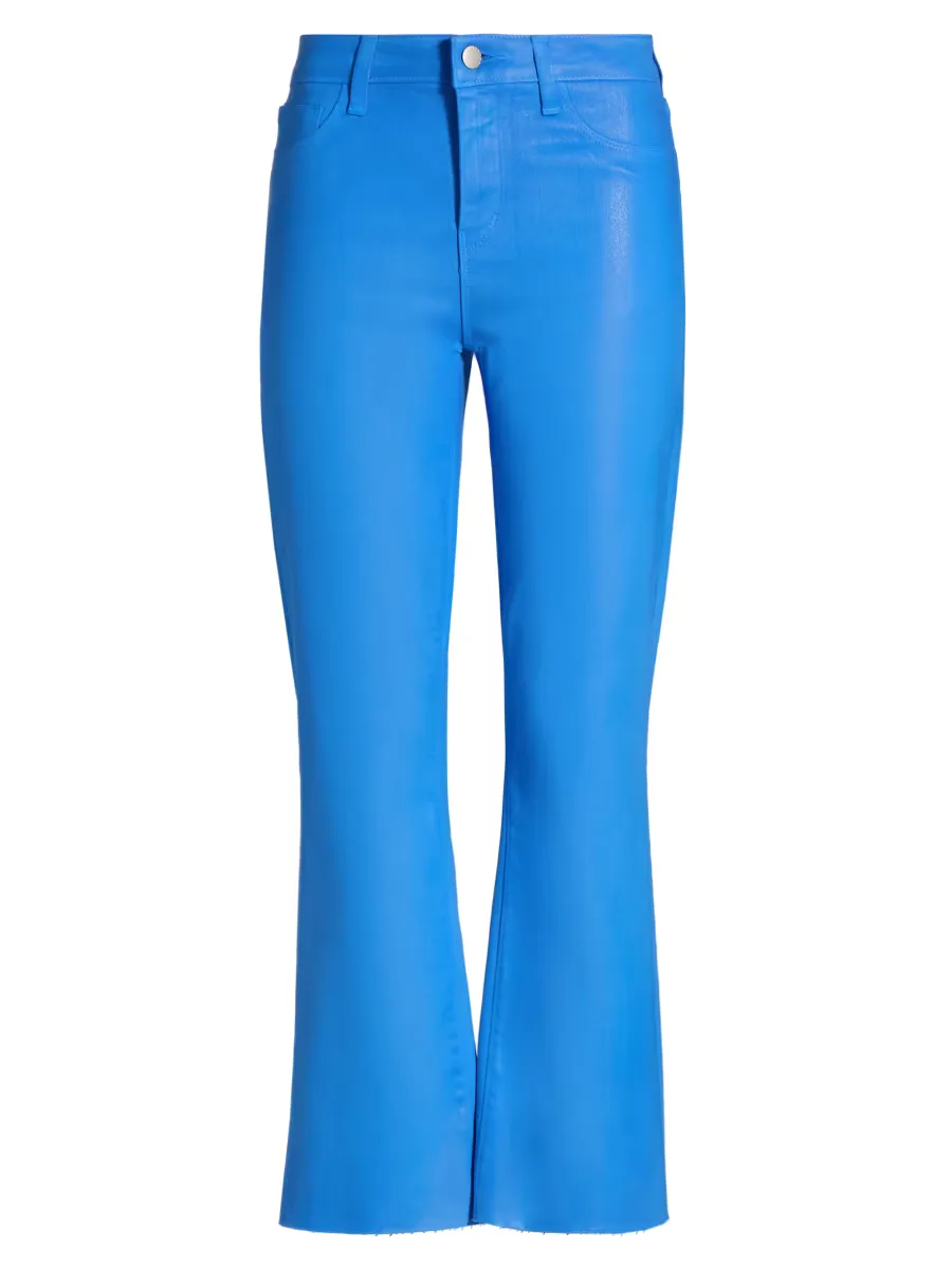 Tati Cropped Micro Coated Boot-Cut Jeans by L'AGENCE