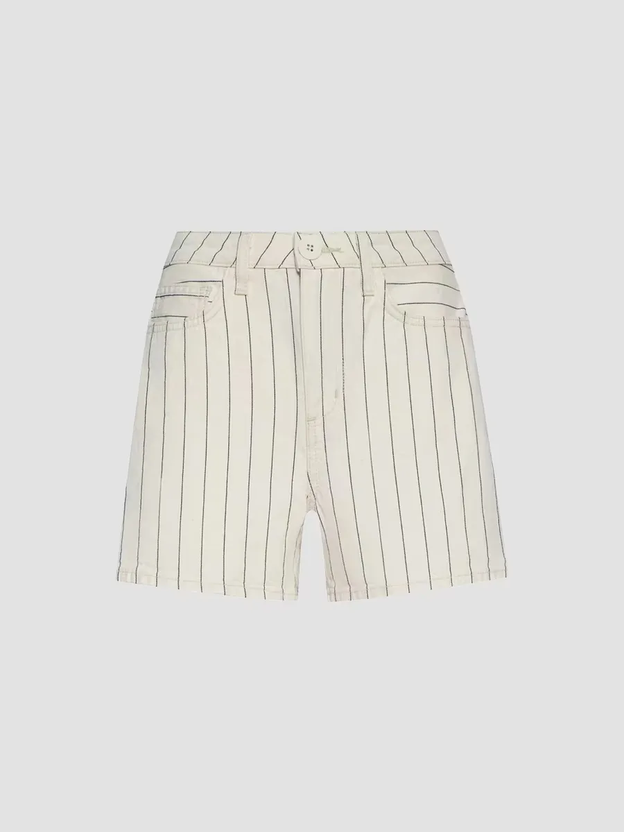 Lissania Pinstriped Ultra High-Rise Denim Shorts by L'AGENCE