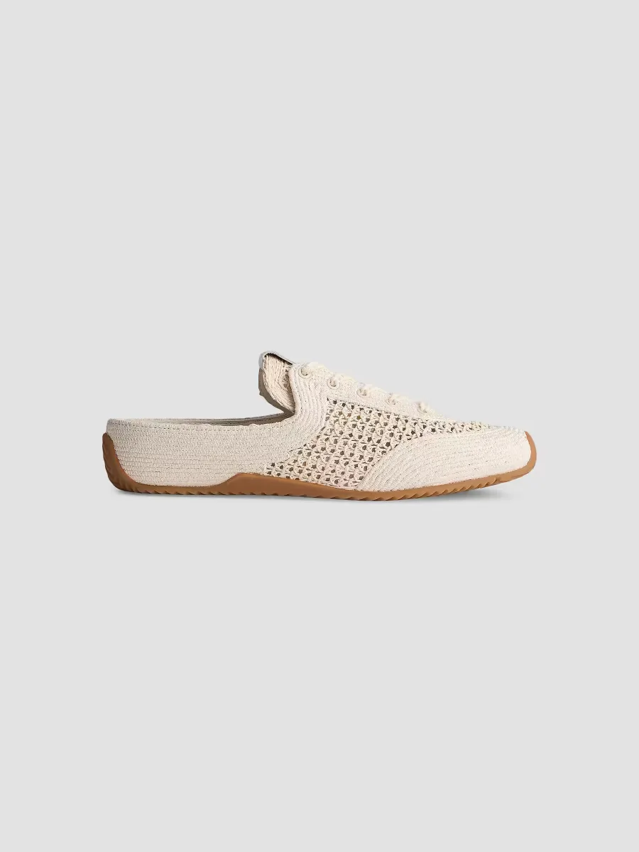 Retro Runner Raffia Sneaker Mules