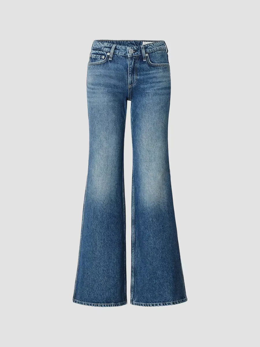 Josie Denim Mid-Rise Flared Jeans