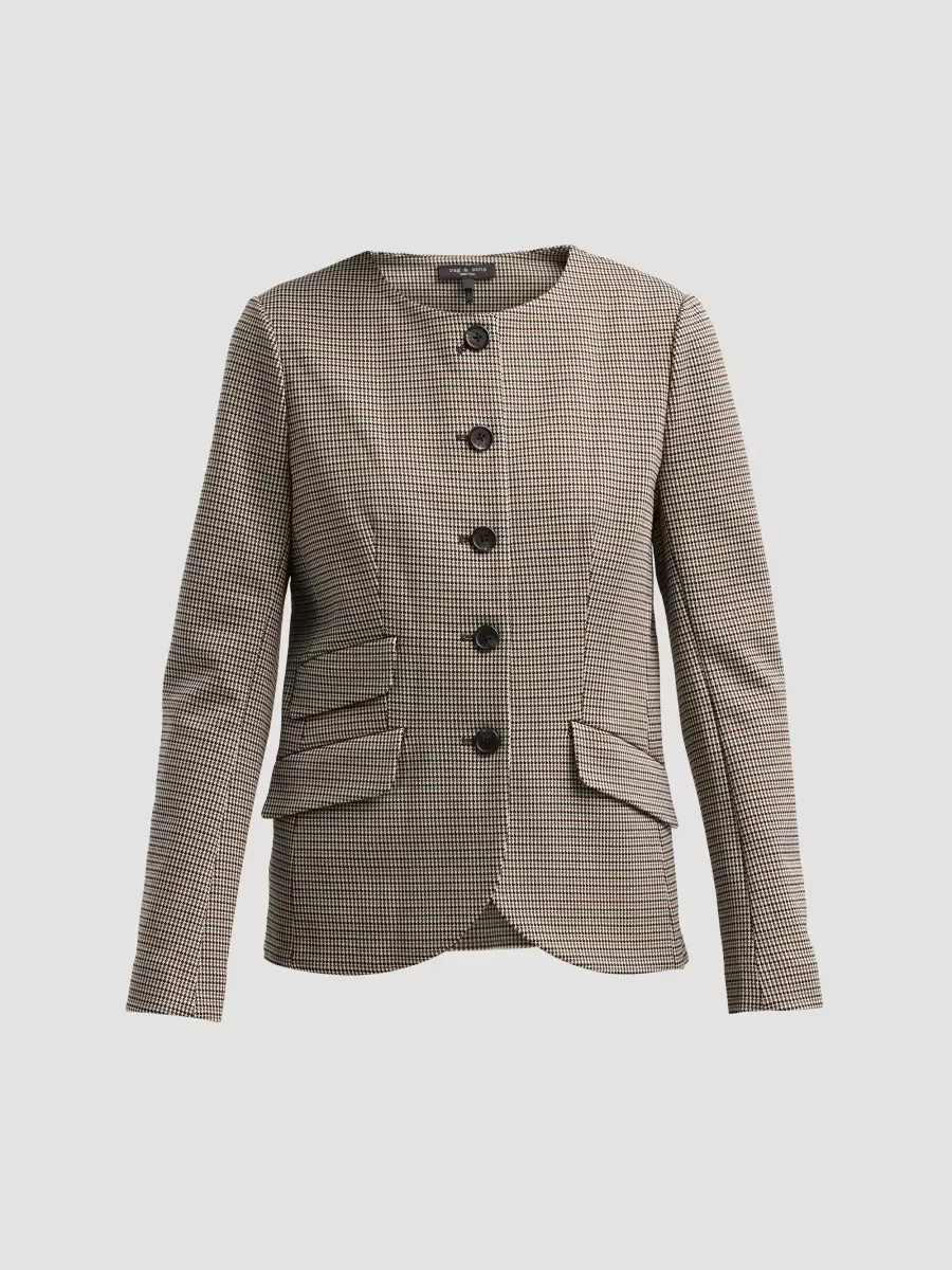 Collarless Slade Ponte Jacquard Blazer by rag & bone