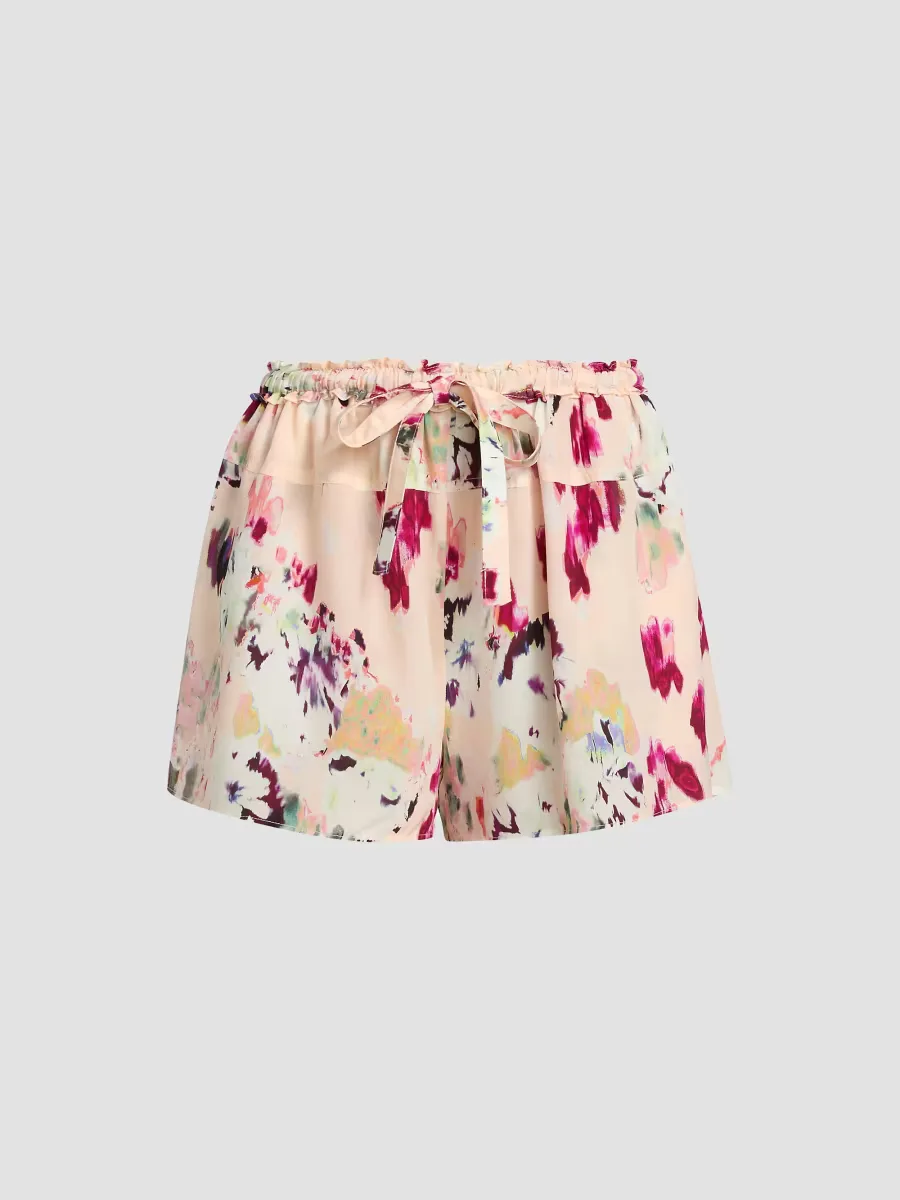 Aurielle Printed Silk Shorts by Ulla Johnson