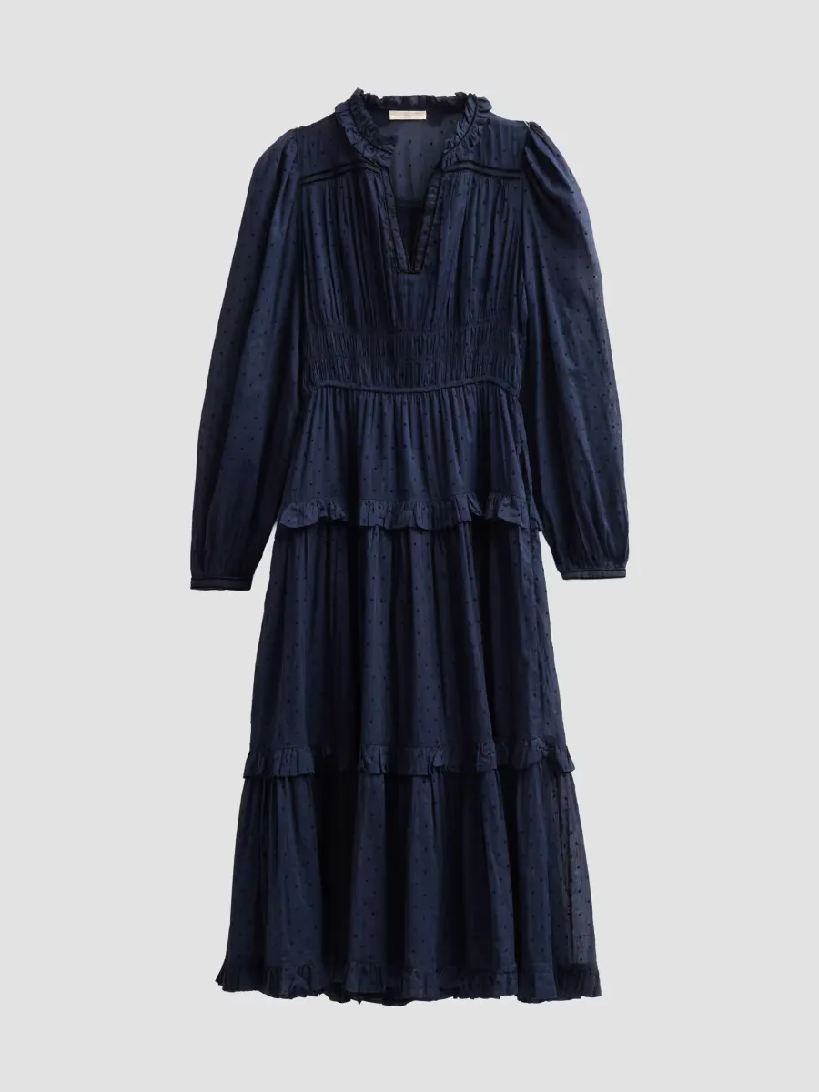 Ardelle Clip Dot Cotton Midi-Dress by Ulla Johnson