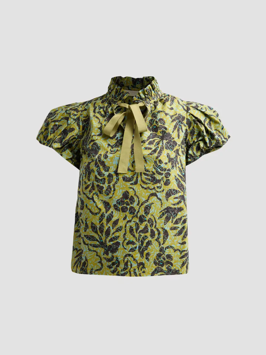 Estela Printed Cotton Top by Ulla Johnson
