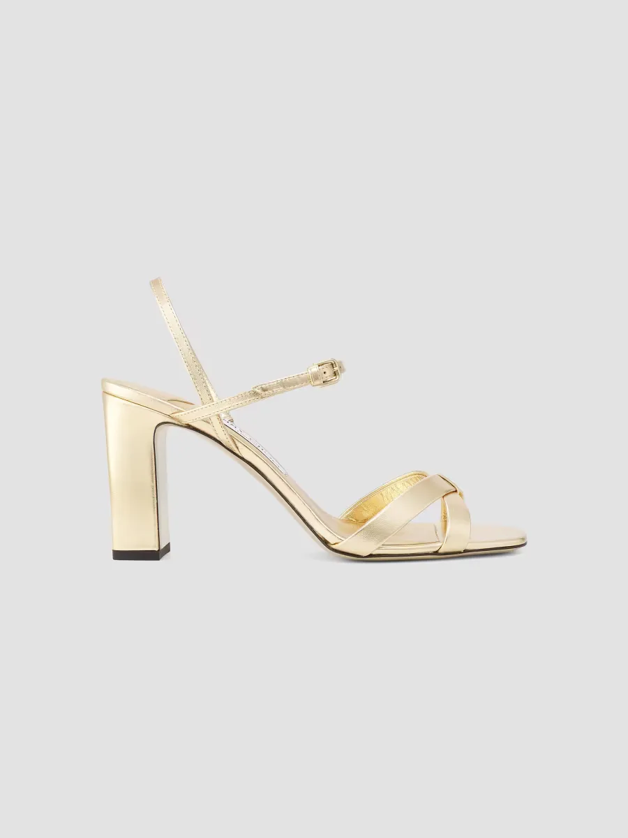Elsy 85MM Metallic Leather Slingback Sandals by Jimmy Choo