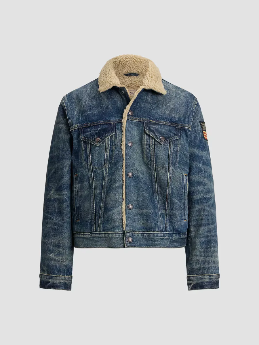 Fleece-Lined Denim Trucker Jacket by Polo Ralph Lauren