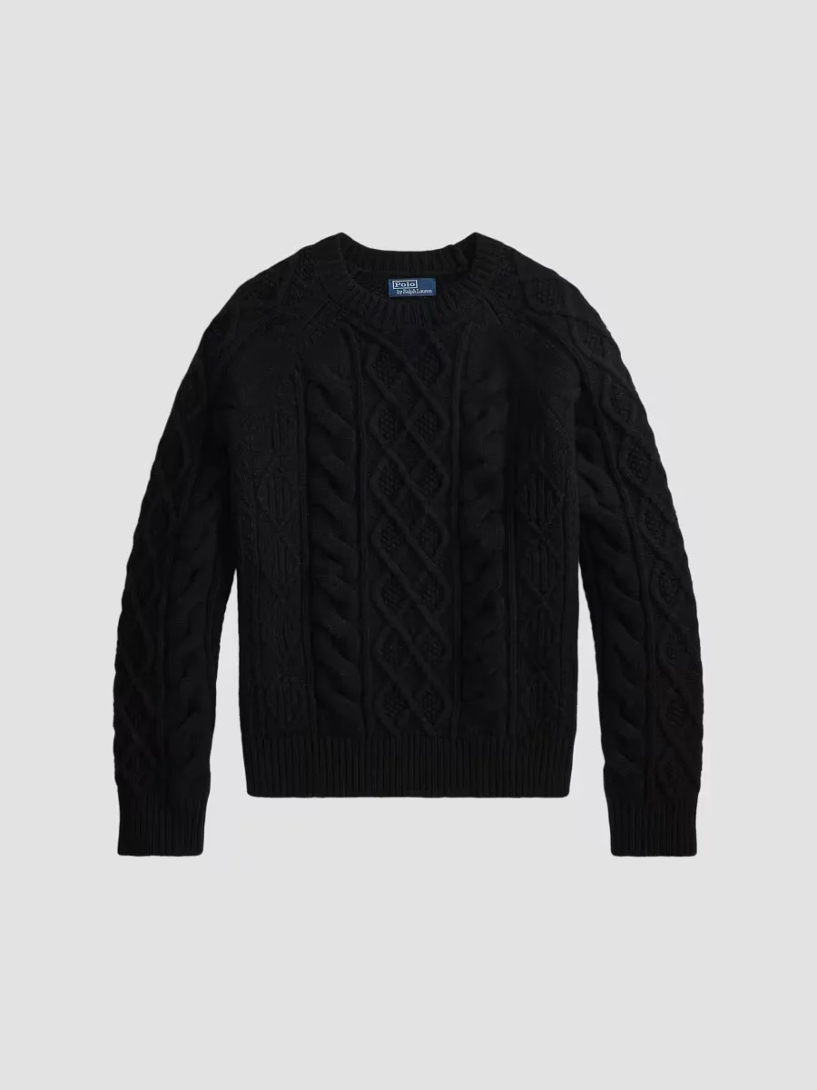 Aran Wool-Alpaca Cable-Knit Sweater by Polo Ralph Lauren