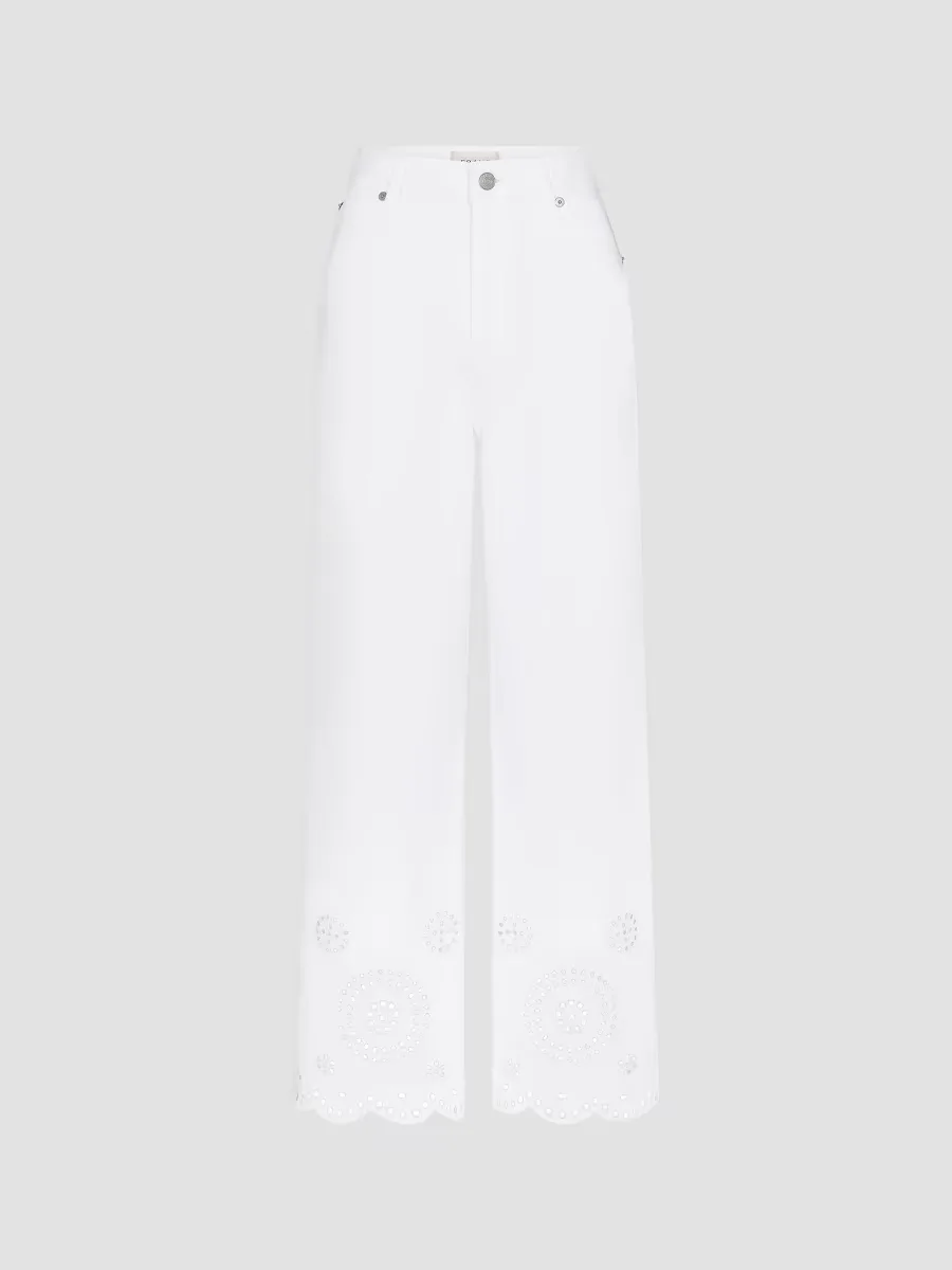The Eyelet Wide-Leg Jeans by FRAME