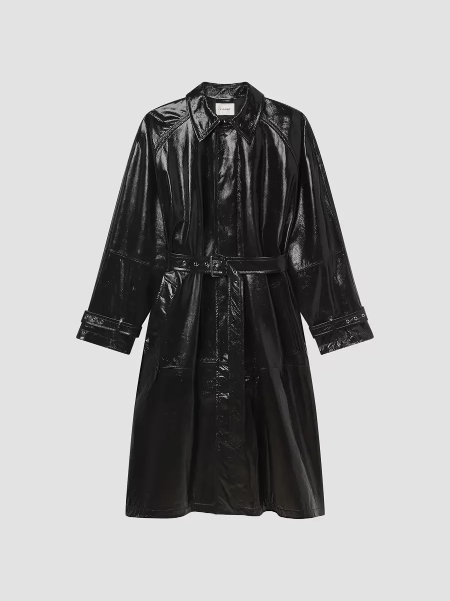 The Mac Patent Leather Coat by FRAME