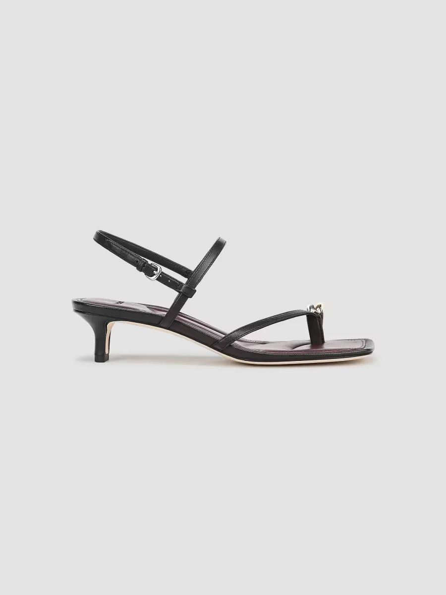 Polli 40MM Strappy Leather Kitten-Heel Sandals by Vince