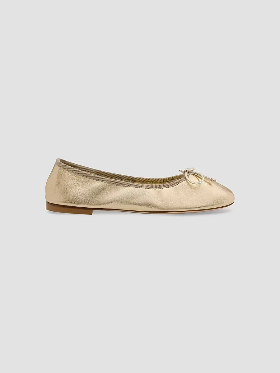 Nia Leather Ballerina Flats