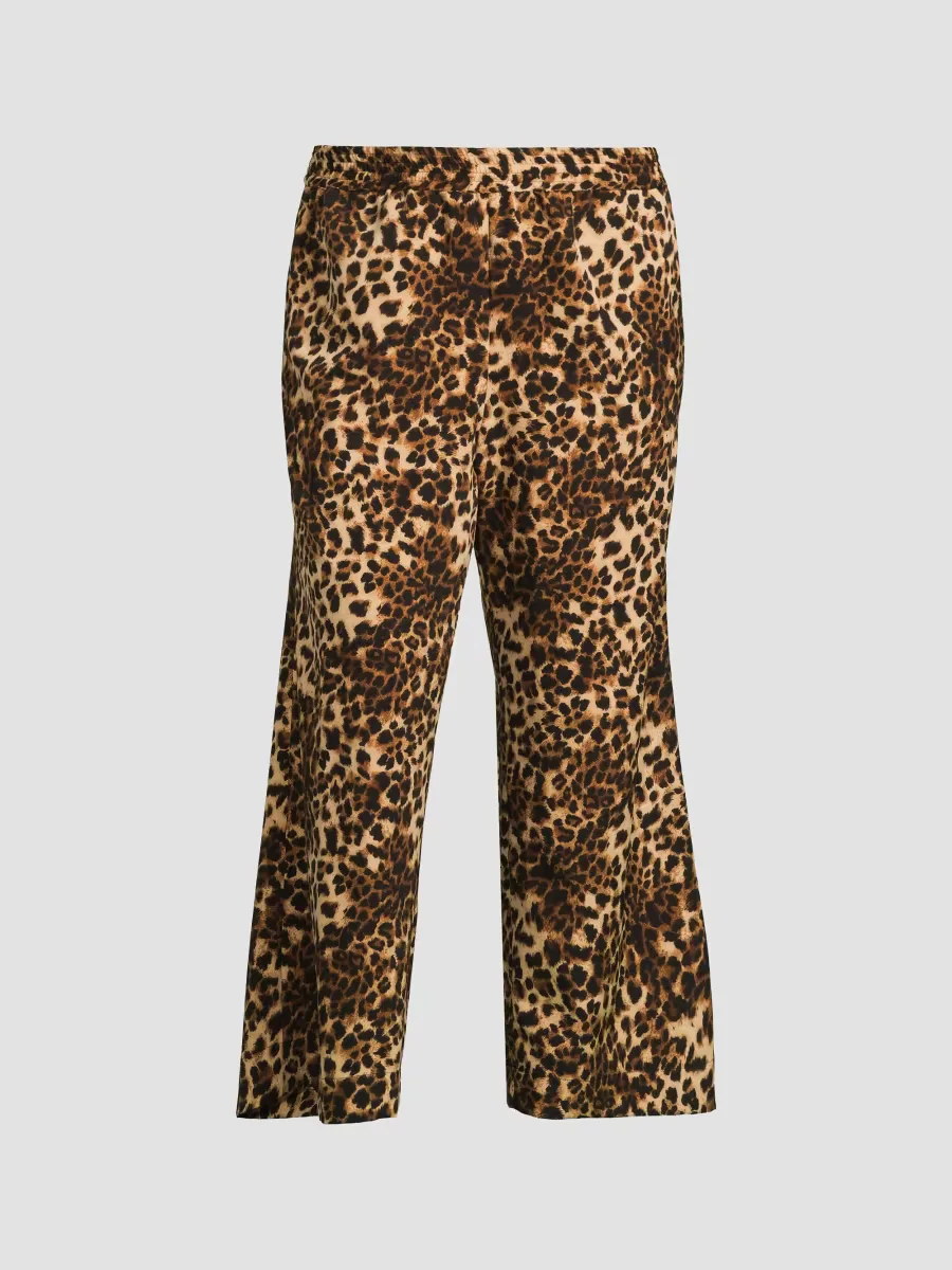 Riley Leopard Wide-Leg Pants by Baacal