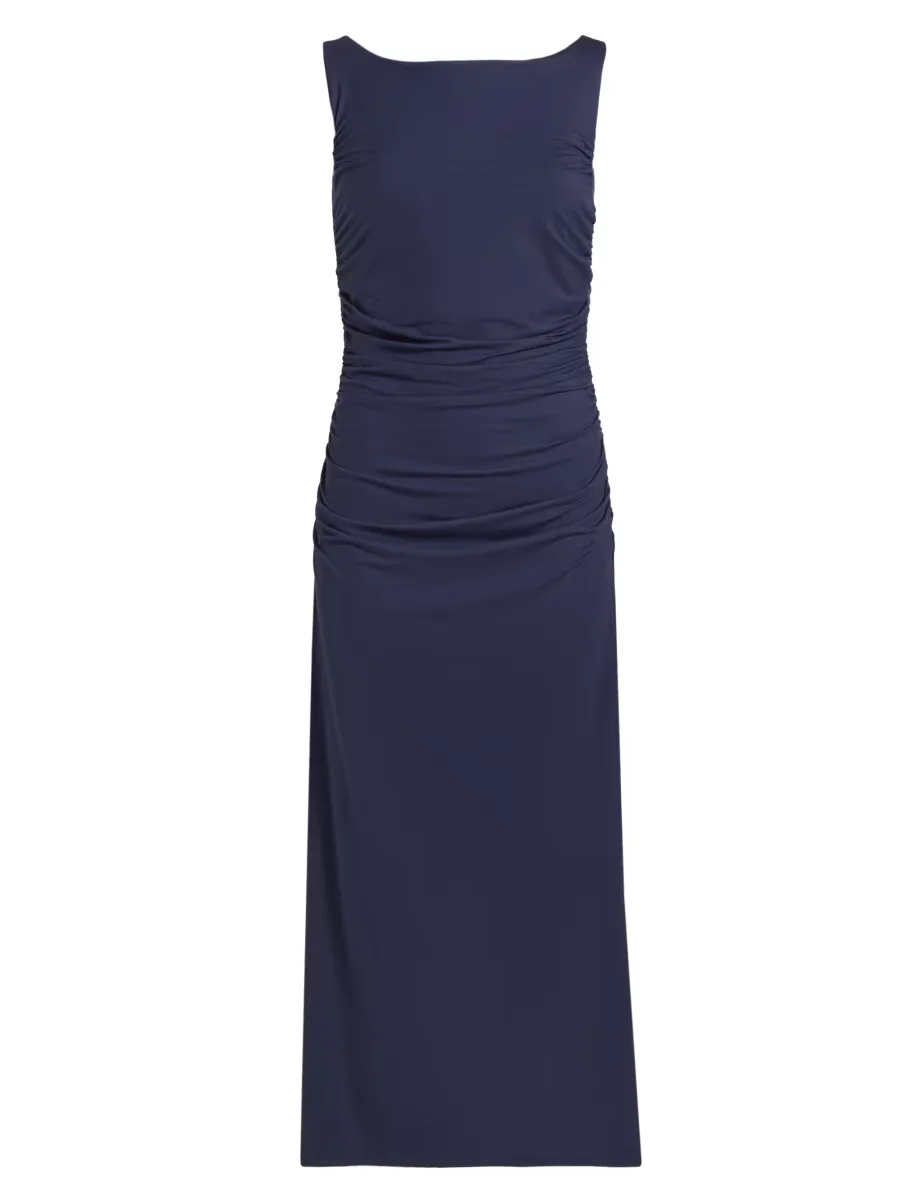 Benson Ruched Stretch Jersey Midi-Dress