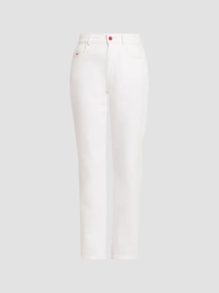 Stretch Cotton Straight Mid-Rise Jeans by Kiton