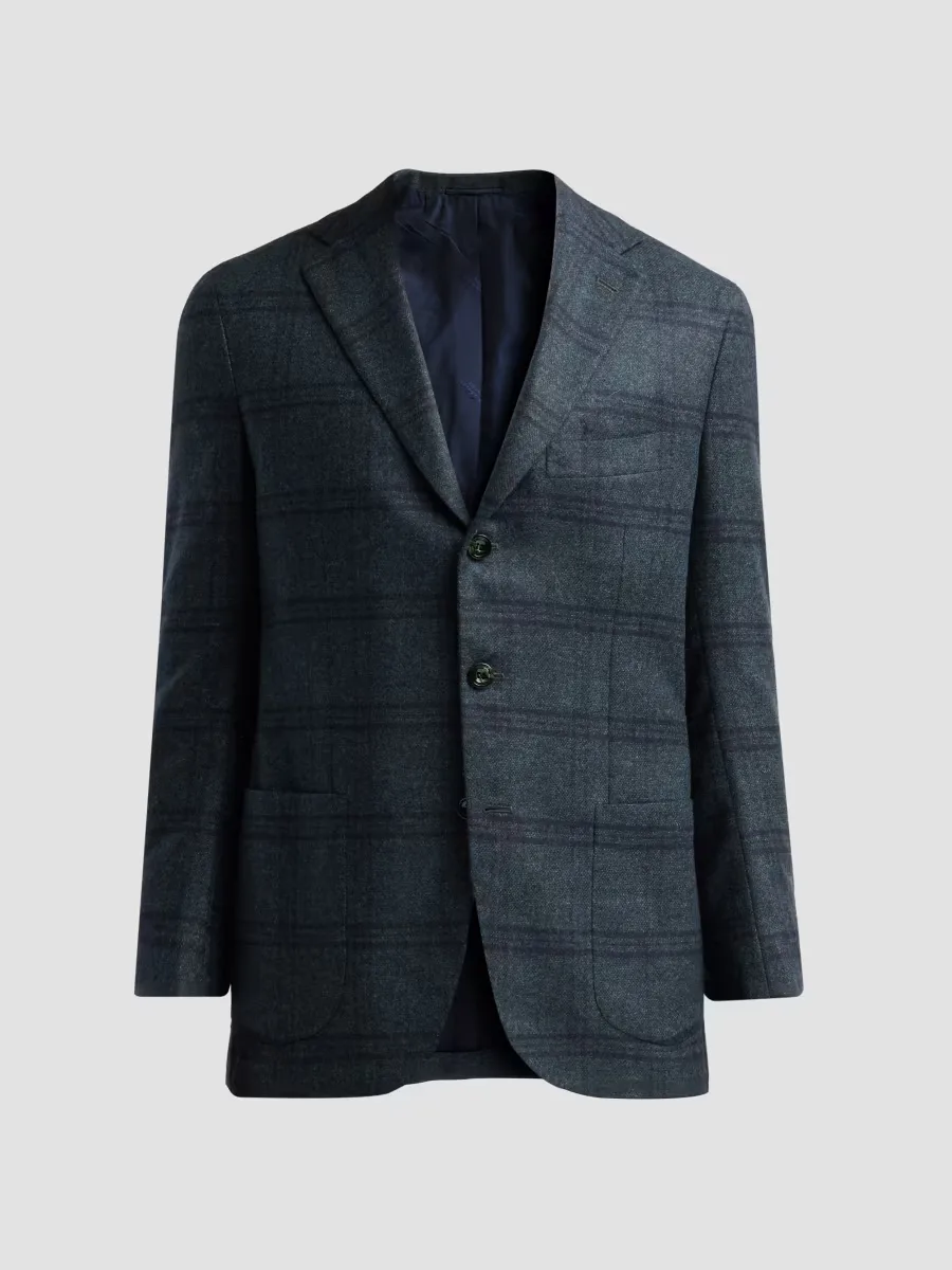 Cashmere Plaid Single-Breasted Sport Coat