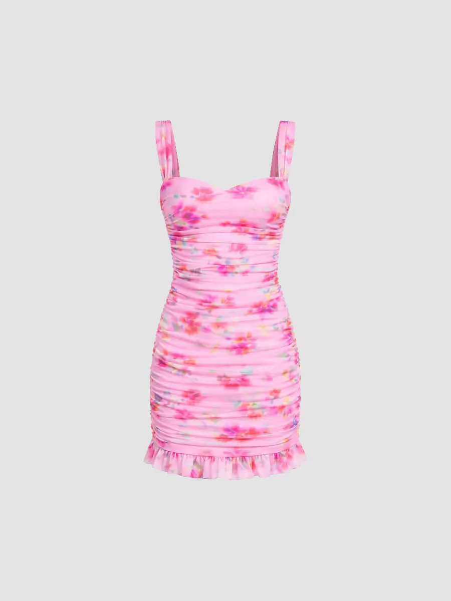 Joey Rose Printed Ruched Dress by KatieJ NYC