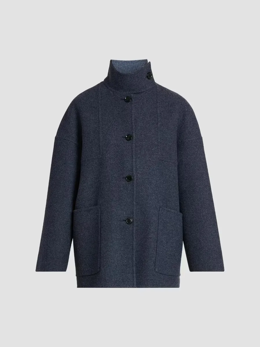 Seamed Wool-Cashmere Coat by Kiton