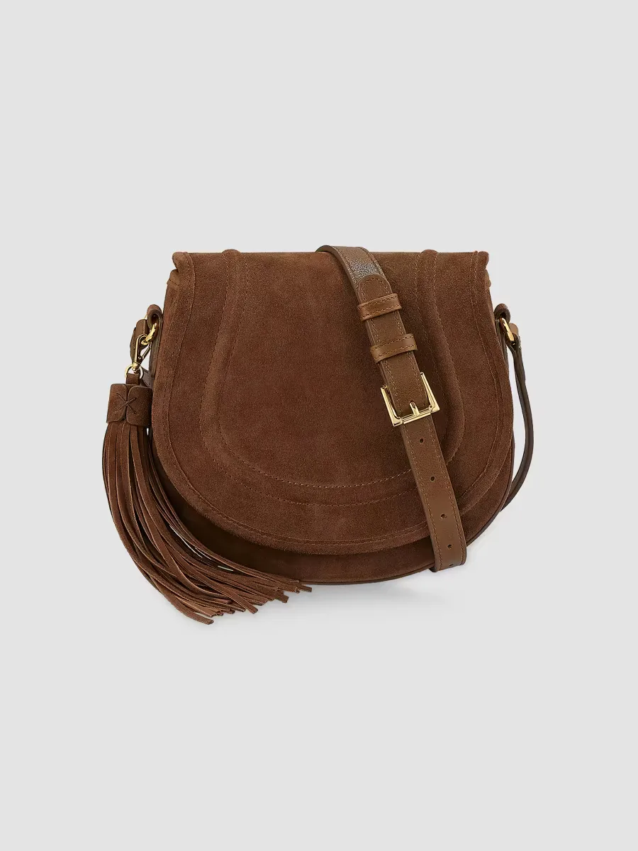 Jenni Suede Saddle Bag by GiGi New York
